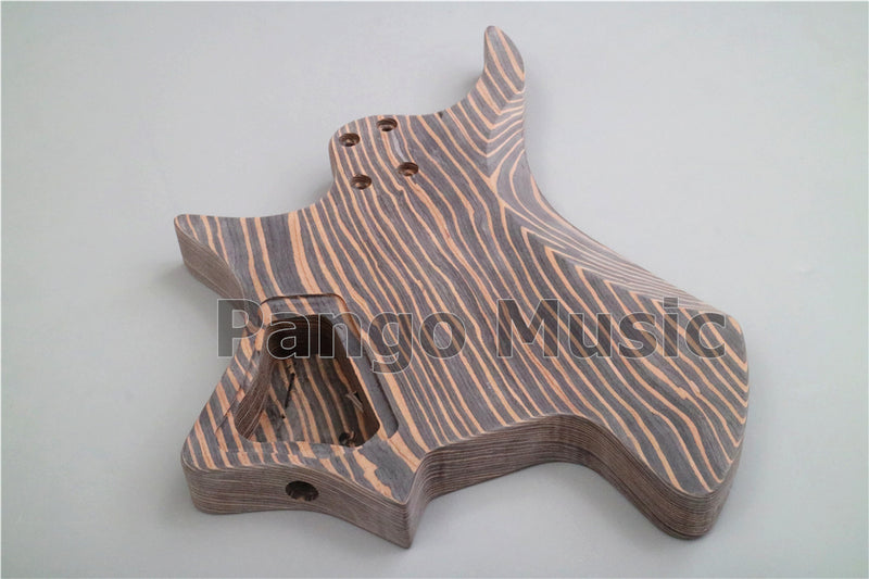 Headless / All Zebrawood DIY Electric Guitar Kit (ZQN-016)