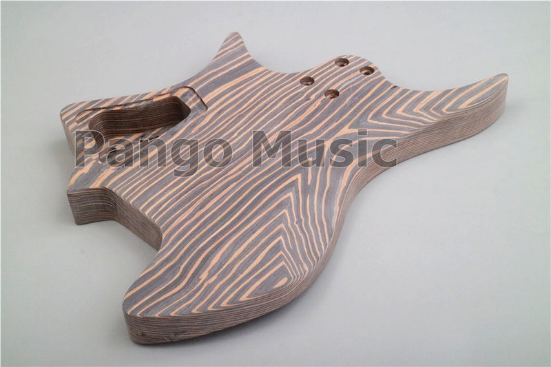Headless / All Zebrawood DIY Electric Guitar Kit (ZQN-016)