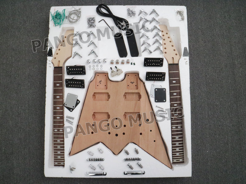 Double Neck Flying V Electric Guitar Kit (PYX-201)