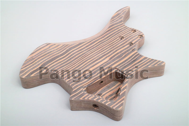 Headless Left-Handed All Zebrawood DIY Electric Guitar Kit (ZQN-017)