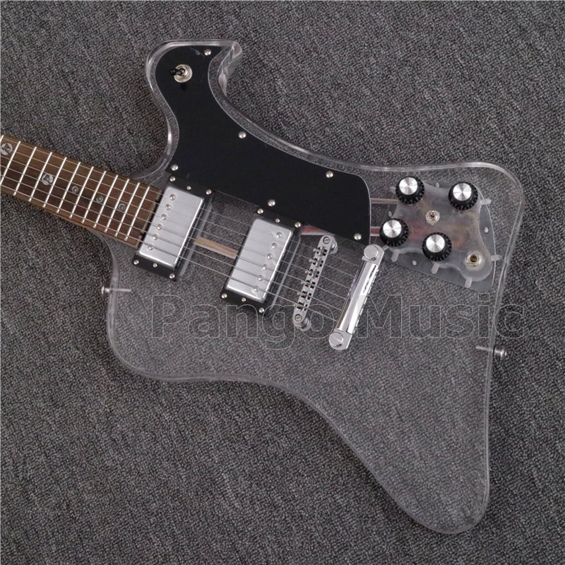 Firebird Style Acrylic Body LED Light Electric Guitar (PFB-001)