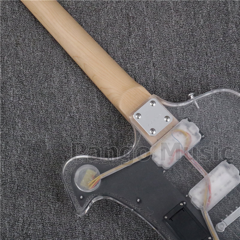 Firebird Style Acrylic Body LED Light Electric Guitar (PFB-001)