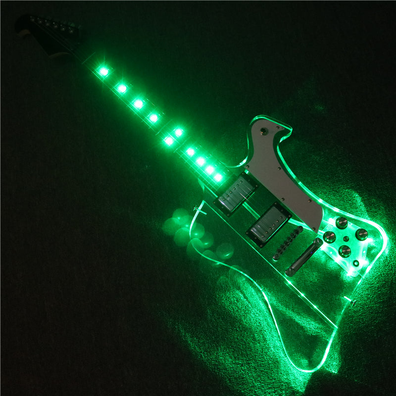 Firebird Style Acrylic Body LED Light Electric Guitar (PFB-002)