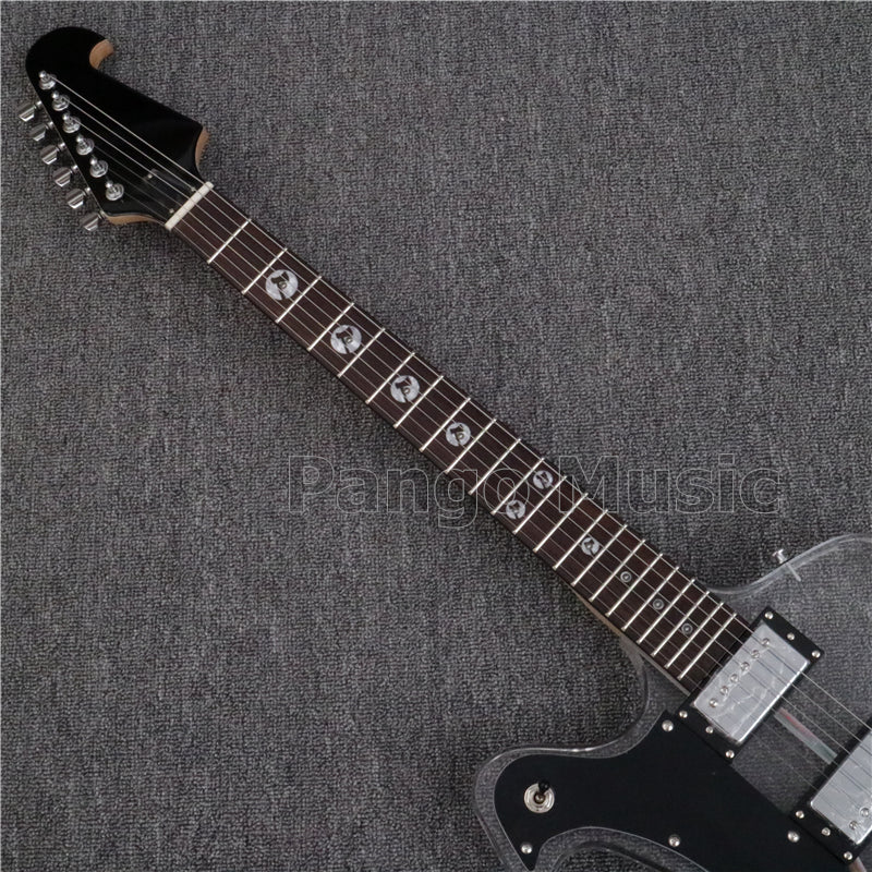 Firebird Style Left Hand Acrylic Body LED Light Electric Guitar (PFB-003)