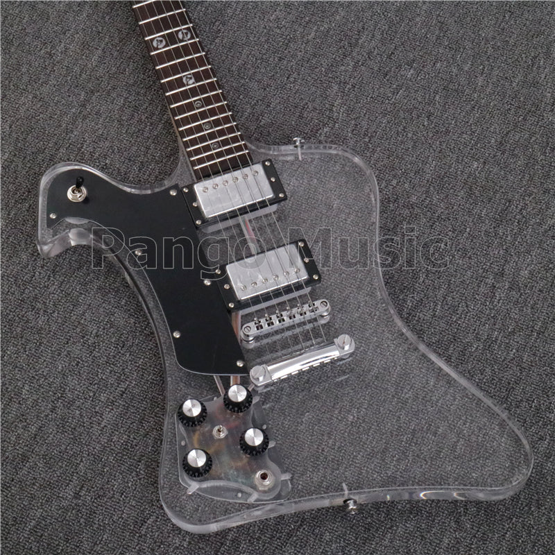 Firebird Style Left Hand Acrylic Body LED Light Electric Guitar (PFB-003)