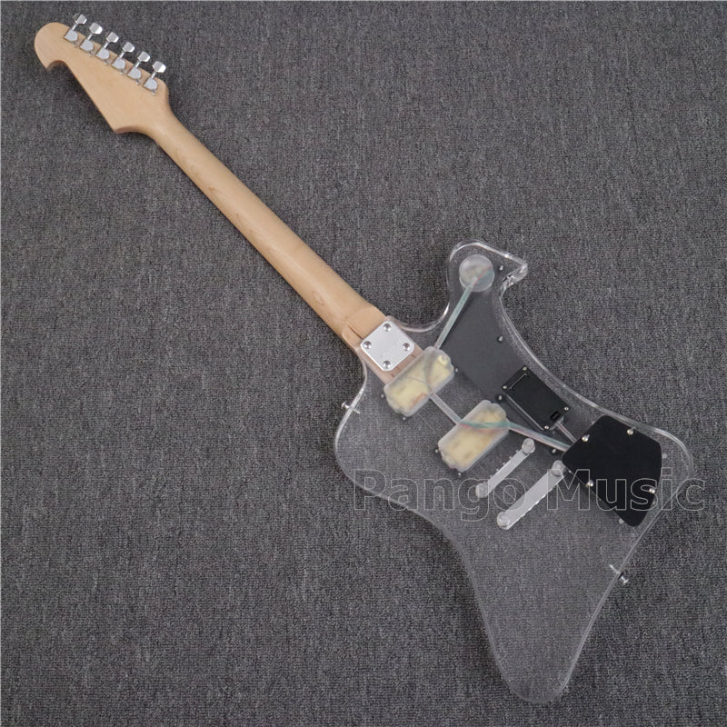 Firebird Style Left Hand Acrylic Body LED Light Electric Guitar (PFB-003)