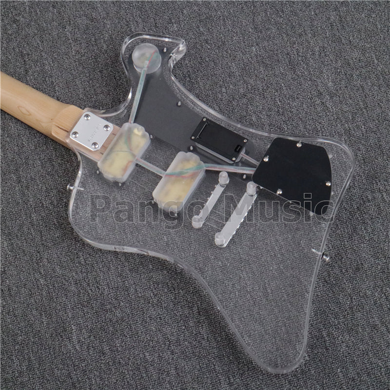 Firebird Style Left Hand Acrylic Body LED Light Electric Guitar (PFB-003)