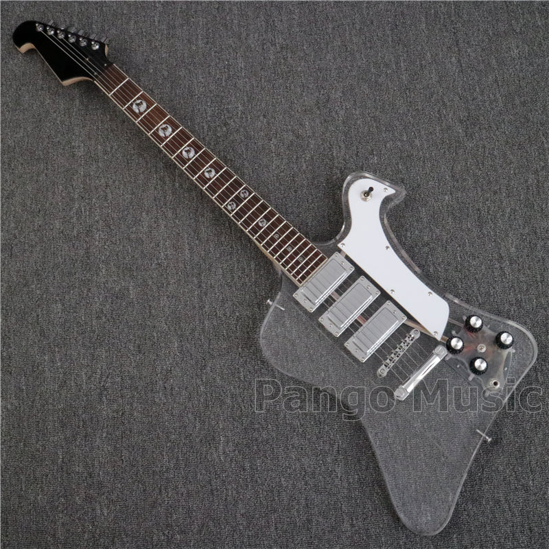 Firebird Style Acrylic Body LED Light Electric Guitar (PFB-004)