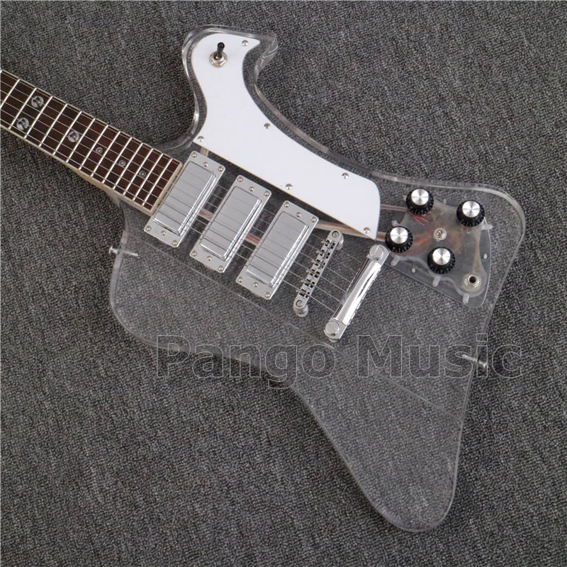 Firebird Style Acrylic Body LED Light Electric Guitar (PFB-004)