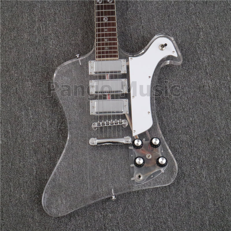 Firebird Style Acrylic Body LED Light Electric Guitar (PFB-004)
