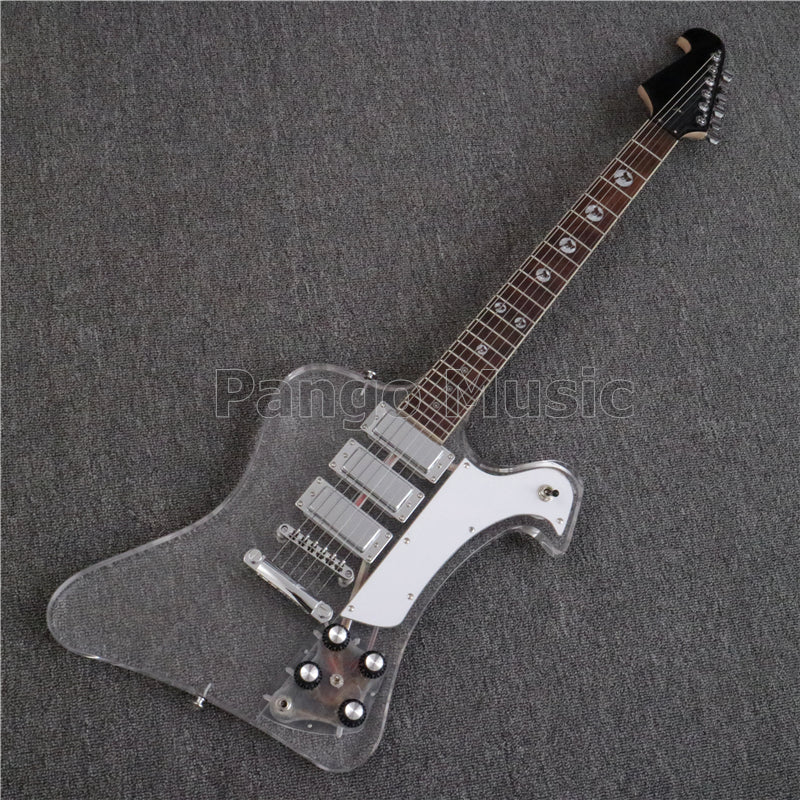 Firebird Style Acrylic Body LED Light Electric Guitar (PFB-004)