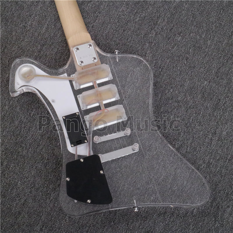 Firebird Style Acrylic Body LED Light Electric Guitar (PFB-004)