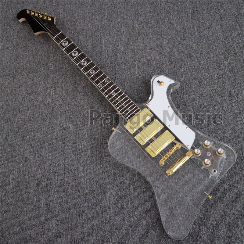 Firebird Style Acrylic Body LED Light Electric Guitar (PFB-005)
