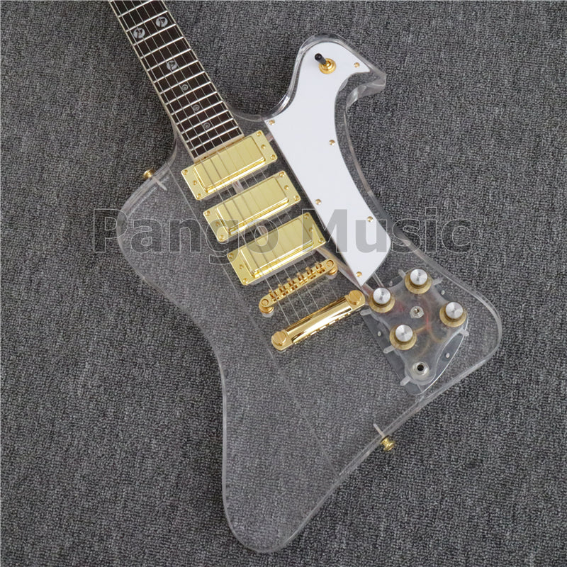Firebird Style Acrylic Body LED Light Electric Guitar (PFB-005)
