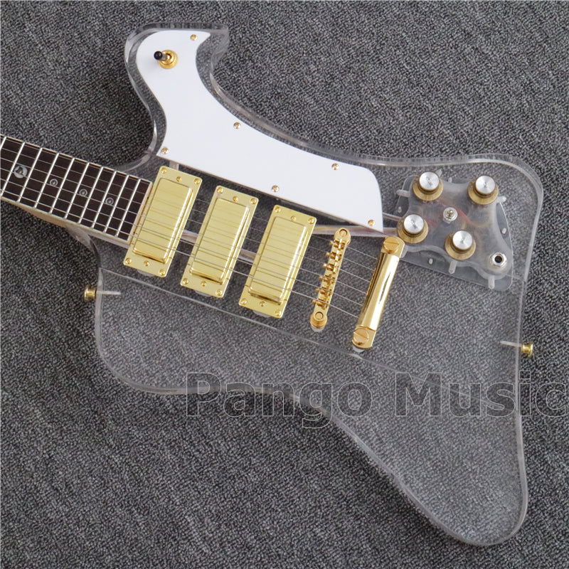 Firebird Style Acrylic Body LED Light Electric Guitar (PFB-005)