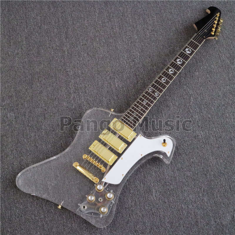 Firebird Style Acrylic Body LED Light Electric Guitar (PFB-005)