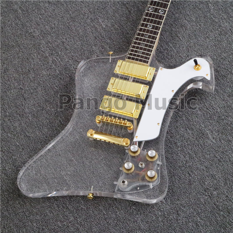 Firebird Style Acrylic Body LED Light Electric Guitar (PFB-005)