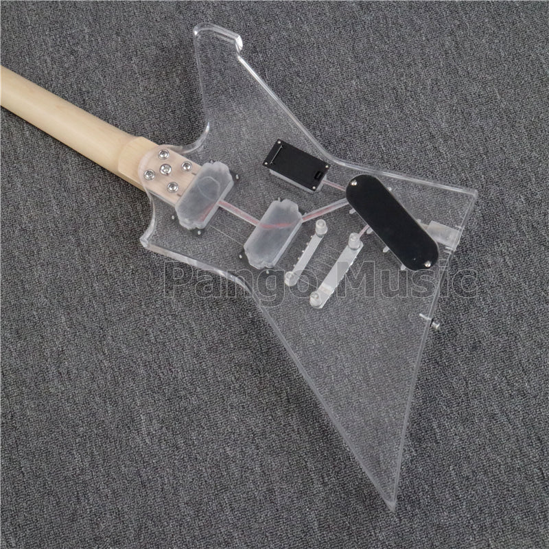 Explorer Style Left Hand Acrylic Body Electric Guitar (PEX-001)