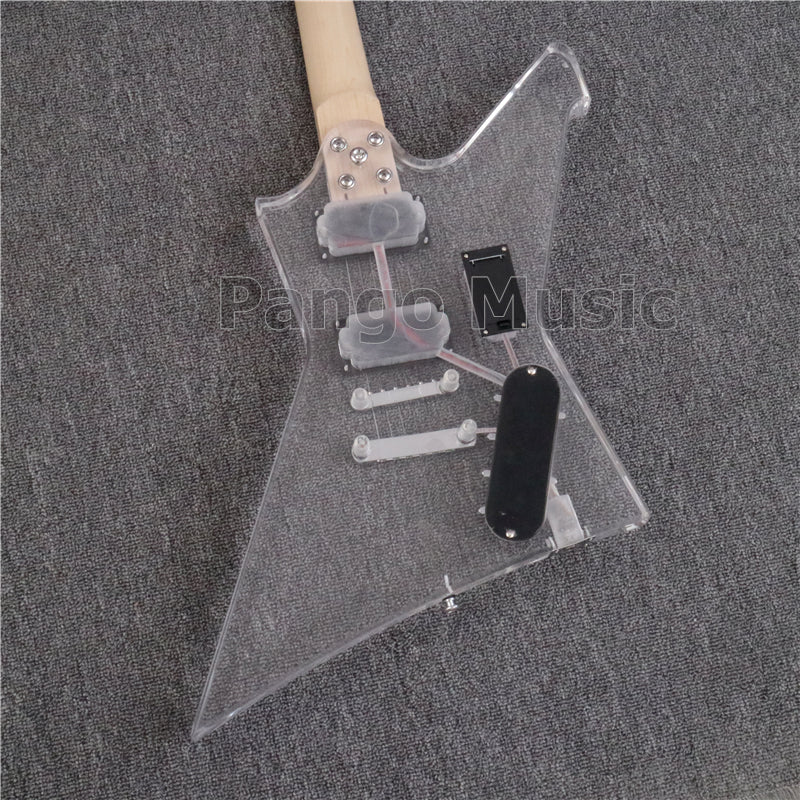 Explorer Style Left Hand Acrylic Body Electric Guitar (PEX-001)