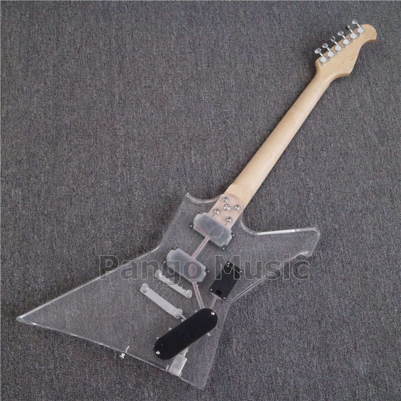 Black Left Handed Explorer Pickup HH Chitarra Elettrica Corpo Black Left Handed Explorer Pickup HH Chitarra Elettrica Corpo