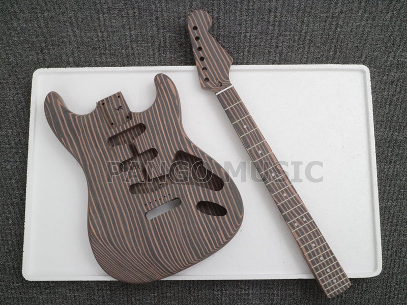 Solid Zebrawood Style DIY Electric Guitar Kit (PST-527)