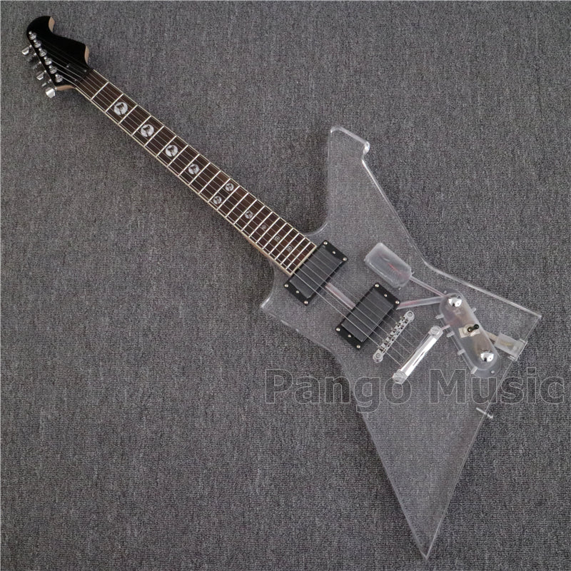 Explorer Style Acrylic Body Electric Guitar with LED Light (PEX-002)