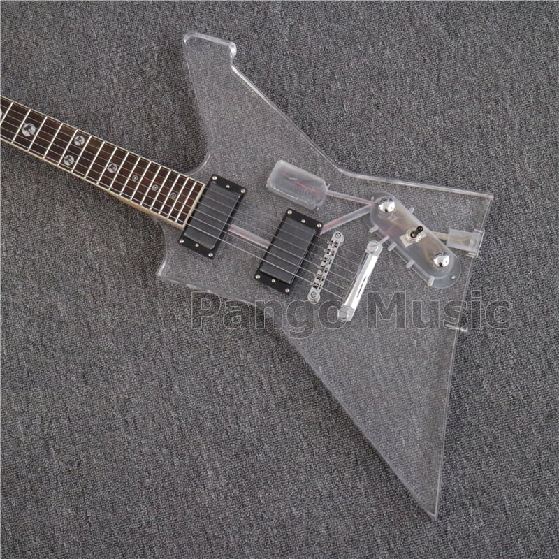 Explorer Style Acrylic Body Electric Guitar with LED Light (PEX-002)