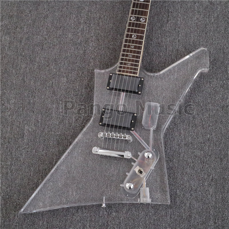 Explorer Style Acrylic Body Electric Guitar with LED Light (PEX-002)