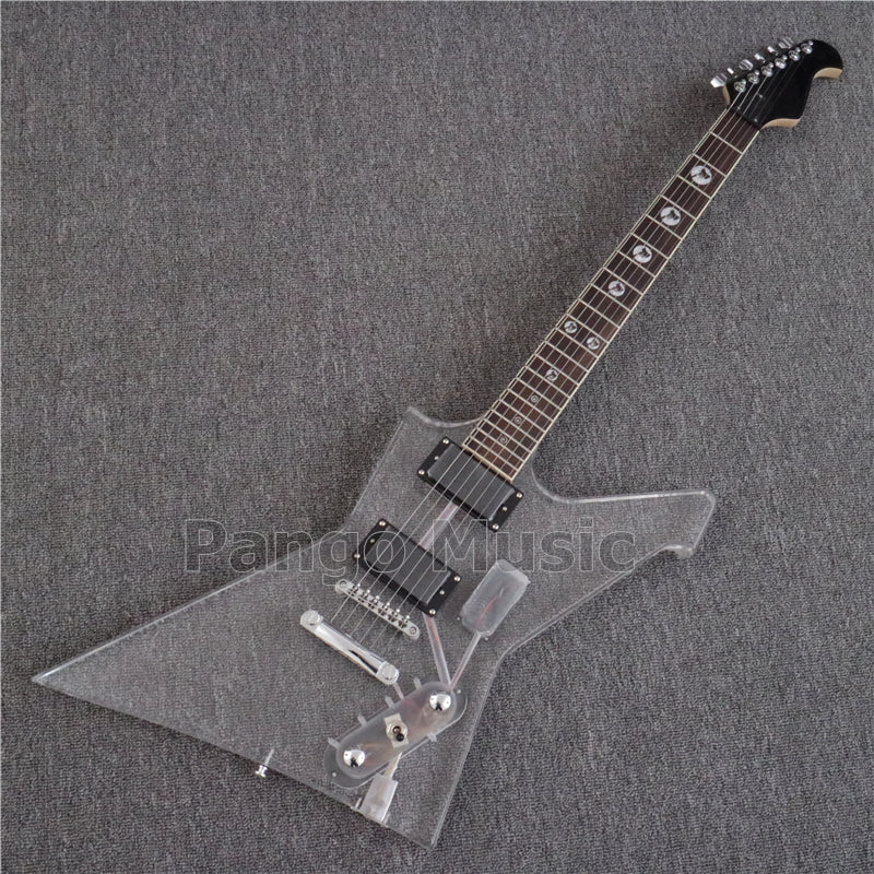 Explorer Style Acrylic Body Electric Guitar with LED Light (PEX-002)