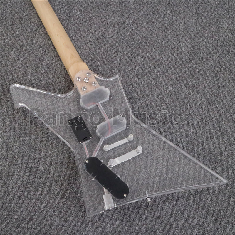 Explorer Style Acrylic Body Electric Guitar with LED Light (PEX-002)