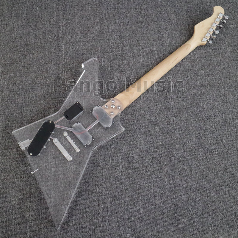 Explorer Style Acrylic Body Electric Guitar with LED Light (PEX-002)
