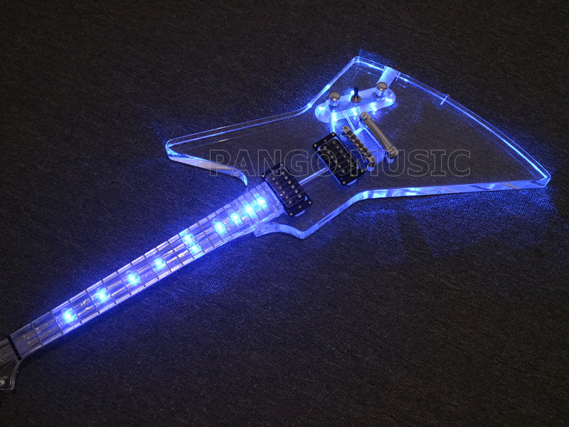 All Acrylic Explorer style Electric Guitar (PEX-412)