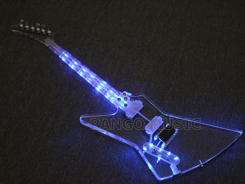 All Acrylic Explorer style Electric Guitar (PEX-412)
