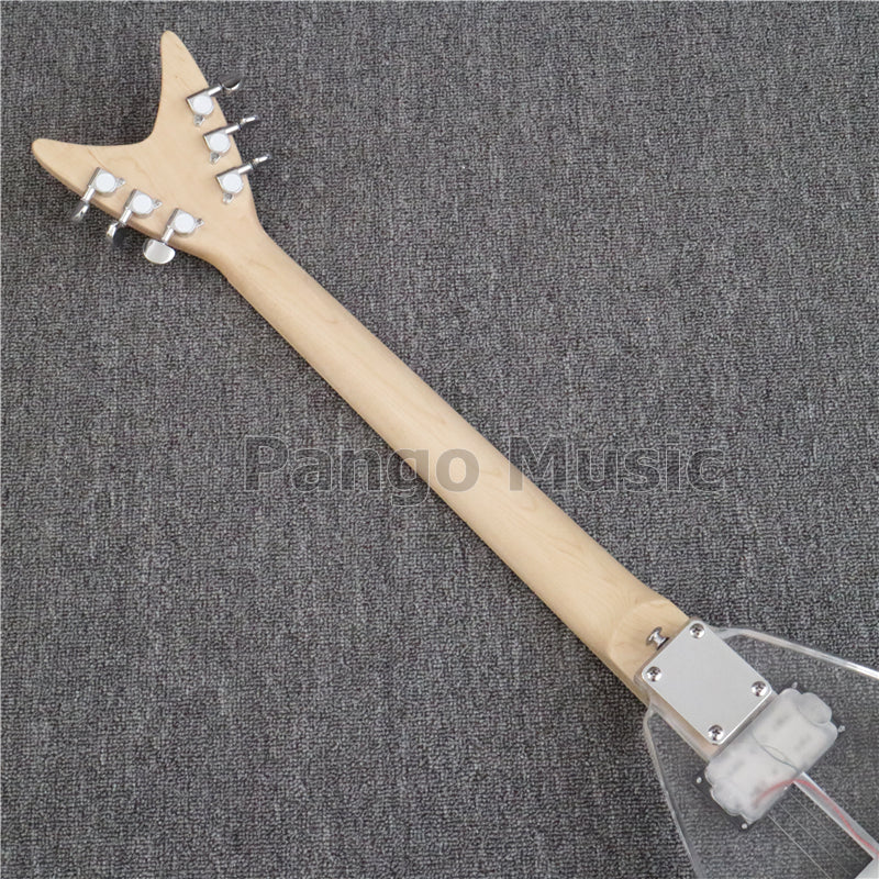 Flying V Style Left Hand Acrylic Body LED Light Electric Guitar (PFV-001)
