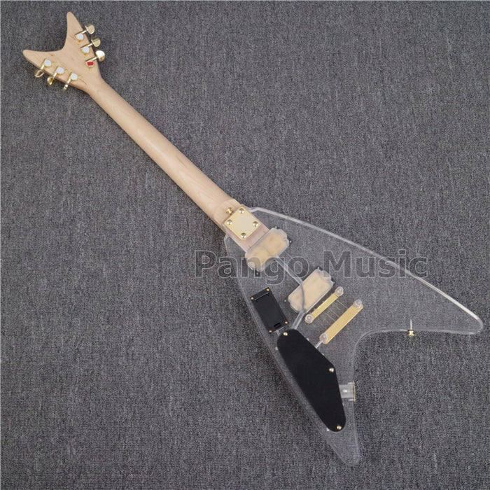 Flying V Style Acrylic Body Electric Guitar (PFV-002)