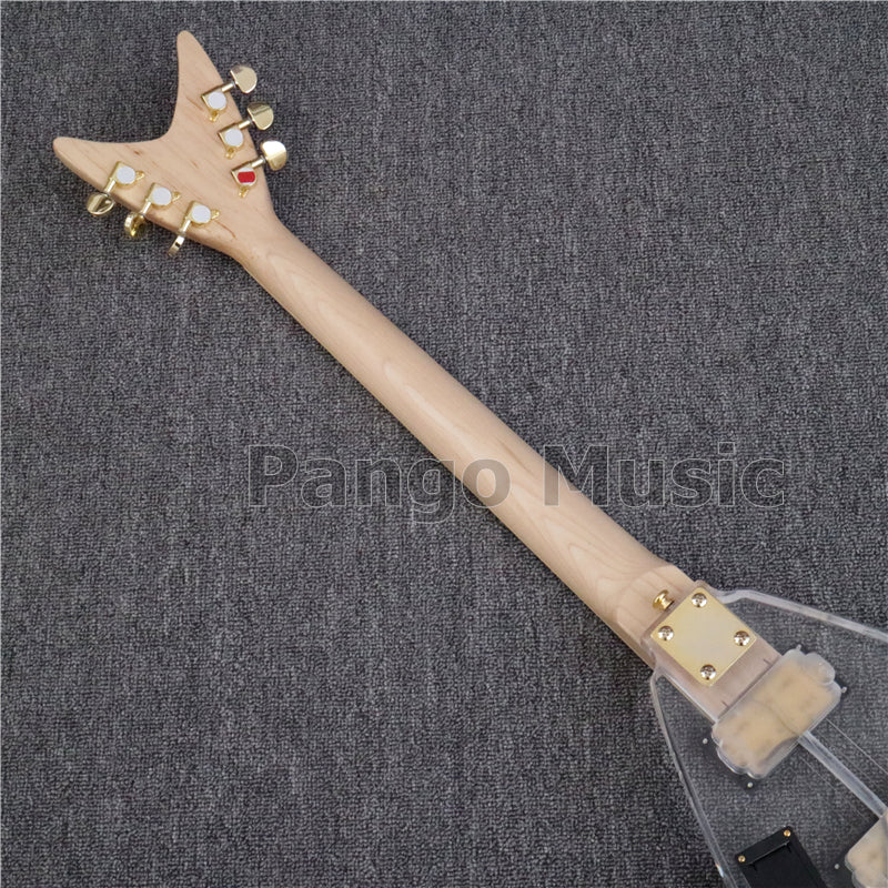 Flying V Style Acrylic Body LED Light Electric Guitar (PFV-002)