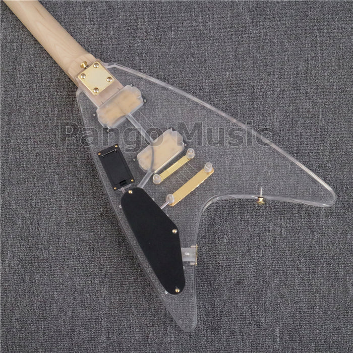 Flying V Style Acrylic Body Electric Guitar (PFV-002)