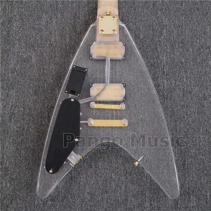 Flying V Style Acrylic Body Electric Guitar (PFV-002)