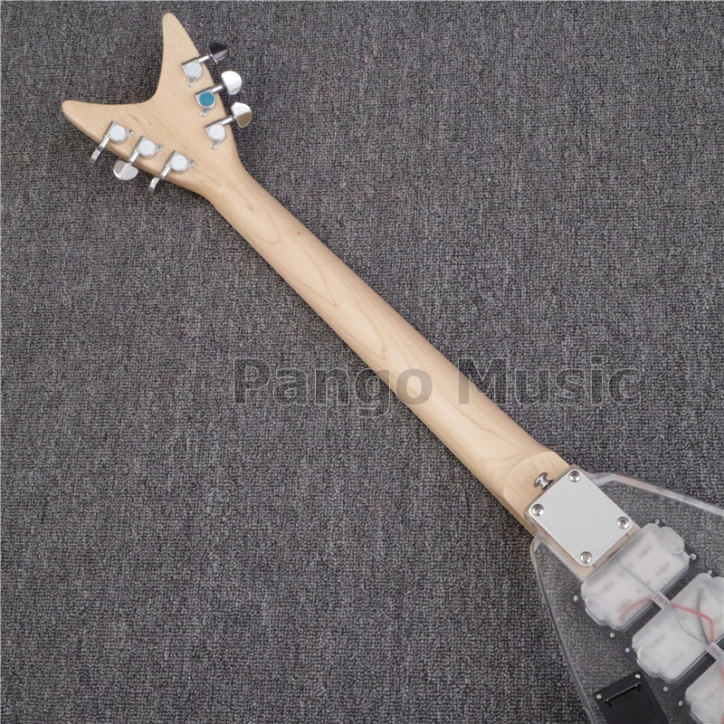 Flying V Style LED Light Acrylic Body Electric Guitar (PFV-003)