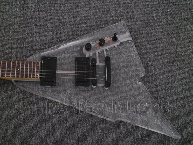 V style Acrylic Body Electric Guitar (PAG-022)