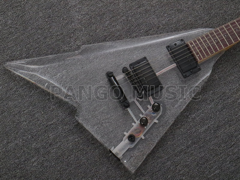 V style Acrylic Body Electric Guitar (PAG-022)