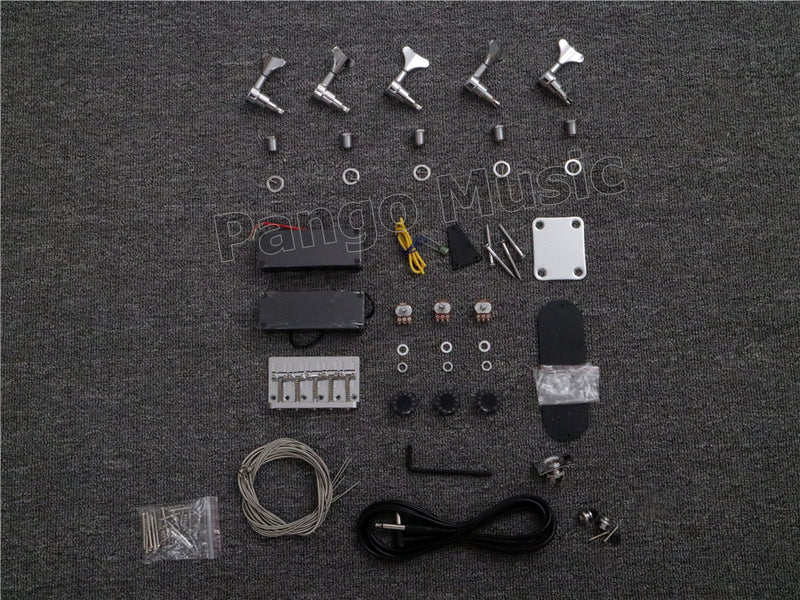 5 Strings Explorer Style DIY Electric Bass Guitar Kit (PEX-923)
