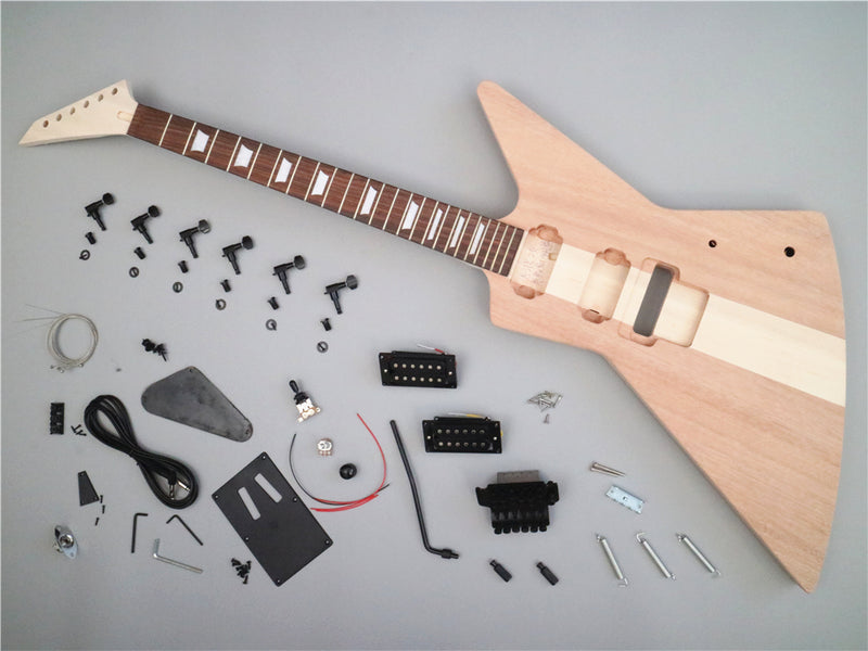 Explorer Style Neck-Through Reverse Headstock DIY Electric Guitar Kit (PEX-631)