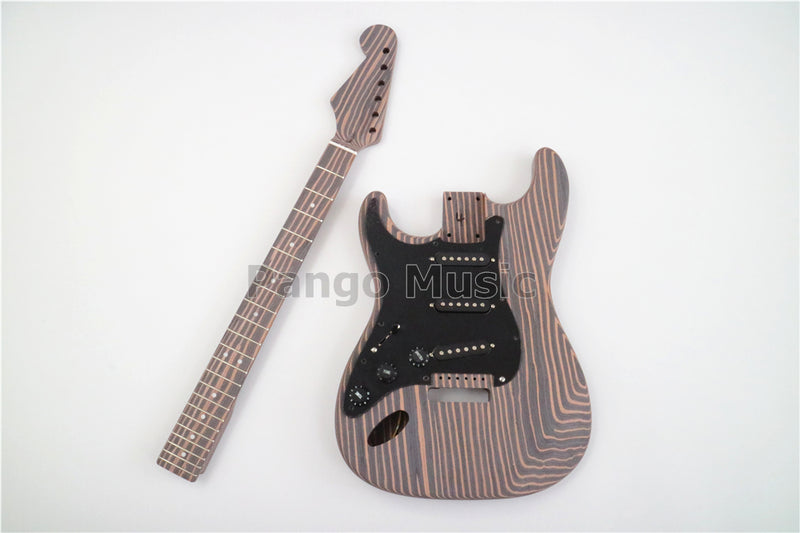 Pre-Sale Left-Handed ST-Style All Zebrawood DIY Electric Guitar Kit (PST-528)