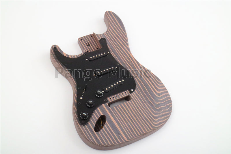 Pre-Sale Left-Handed ST-Style All Zebrawood DIY Electric Guitar Kit (PST-528)