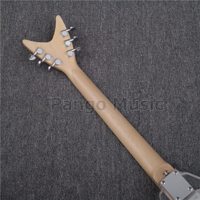 Flying V Style Acrylic Body LED Light Electric Guitar (PFV-004)