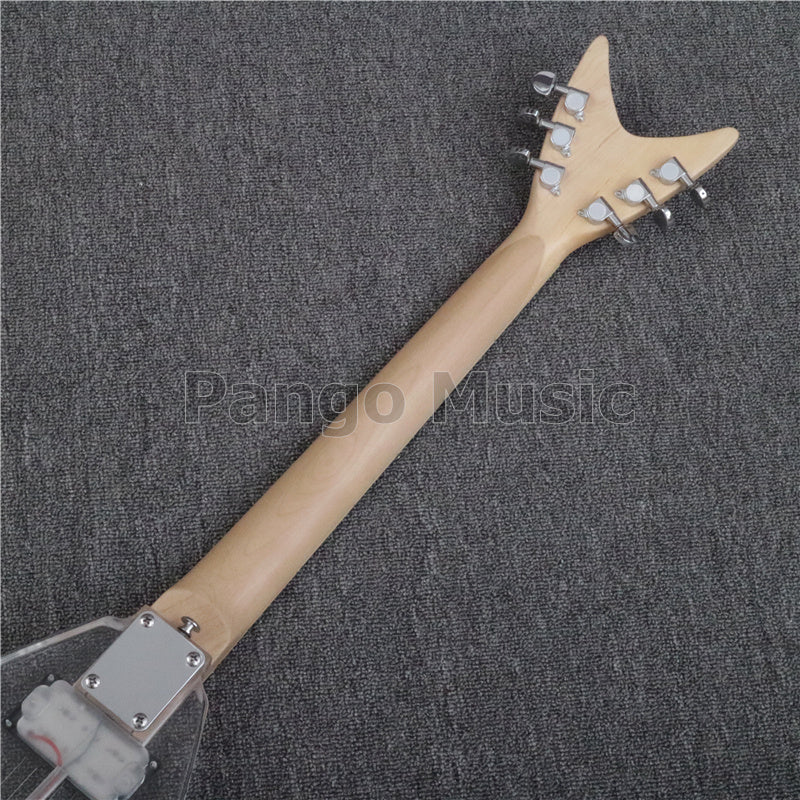 Flying V Style Acrylic Body LED Light Electric Guitar (PFV-004)