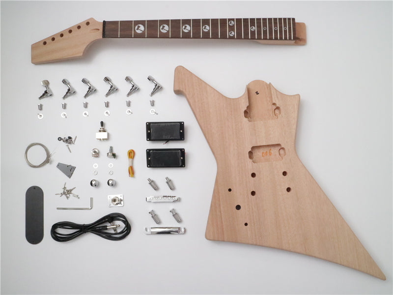 DK Series Explorer Style Left Hand DIY Electric Guitar Kit (DEX-006B)