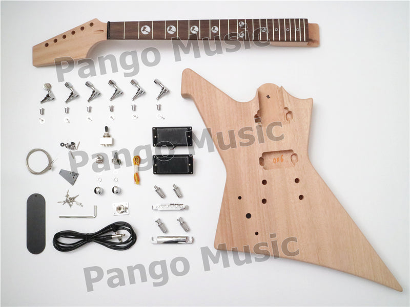 DK Series Explorer Style Left Hand DIY Electric Guitar Kit (DEX-006B)