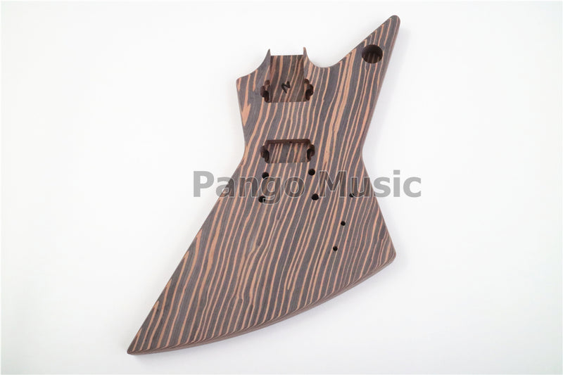 All Zebrawood Explorer Style DIY Electric Guitar Kit (PEX-227)